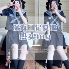 西西夜话jk深海日记JK原创制服短袖夏服日系校供水手服学院套装