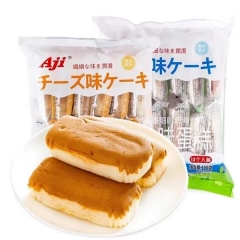 Aji牛乳味蛋糕零食品健康营养早餐小吃休闲芝士软点手撕面包蛋糕180g*2 牛乳味蛋糕*2包（24个