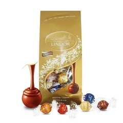 瑞士莲进口Lindt软心牛奶巧克力球黑巧克力600g零食年货生日礼物礼盒装