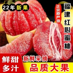 福建平和红心柚蜜柚当季水果新鲜红肉柚包邮 小果（15-20cm） 9斤