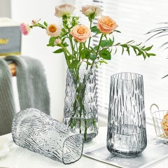 【两件套】创意玻璃花瓶透明大号水养鲜花富贵竹玫瑰花瓶客厅摆件 三件套