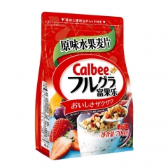 日本进口Calbee卡乐比水果麦片京都富果乐燕麦片早晚餐即食冲饮代餐 原味水果700g